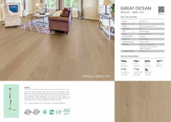 Compass Materials Inc Great Ocean Collection - 3/4" T x 9"W (6mm Wear Layer) Oak Engineered Hardwood flooring (23.1sqft. per box)