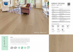 Compass Materials Inc Great Ocean Collection - 3/4"T x 10.4“W (6mm Wear Layer) PREMIUM grade Oak Engineered Hardwood flooring (24.95sqft. per box) - Golden State Floors