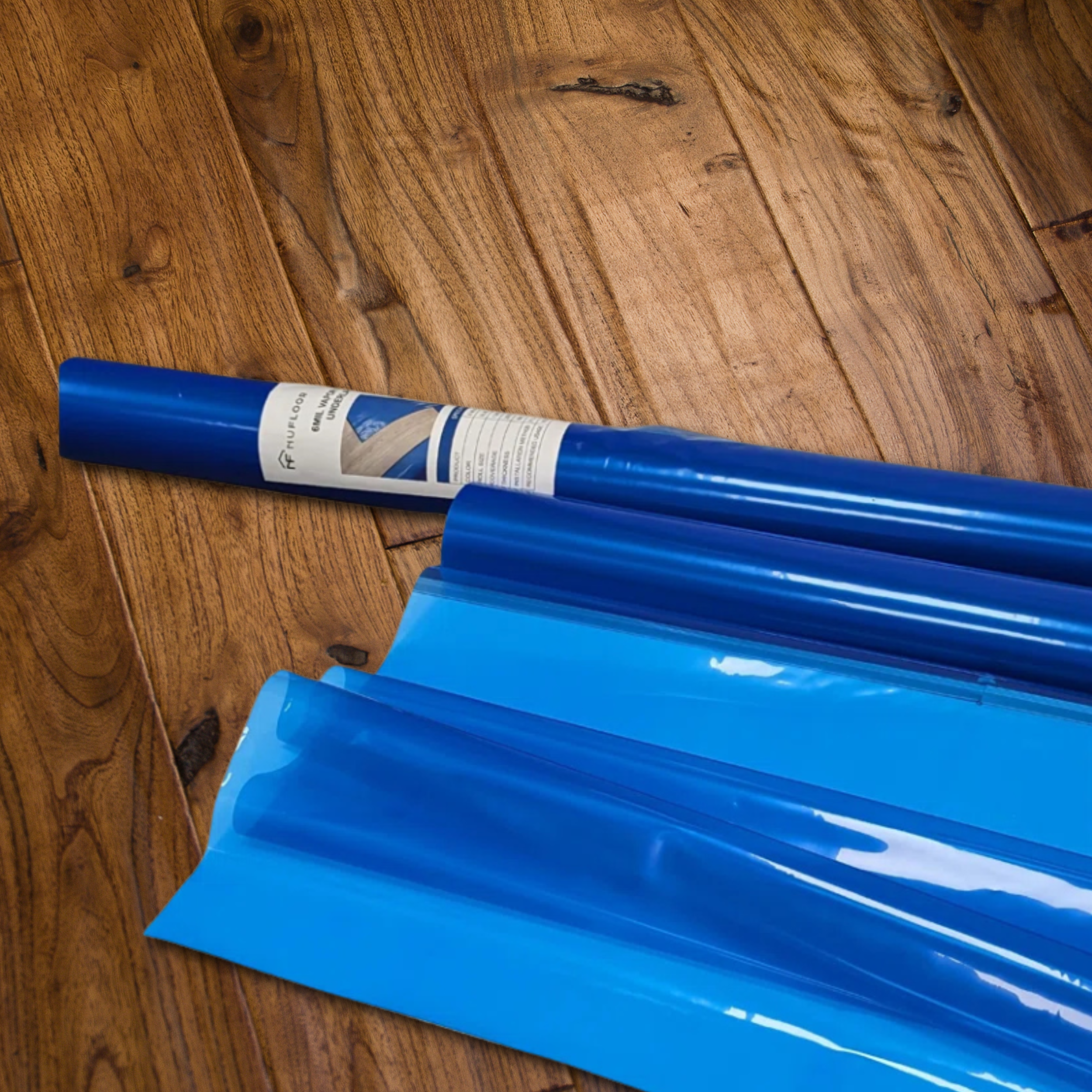 Moisture Barrier Film (200 sq.ft./roll) blue underlayment - Golden State Floors