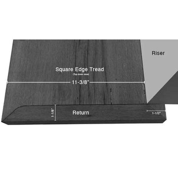 White Oak Stair Treads (Matching Floors' Color) - Golden State Floors